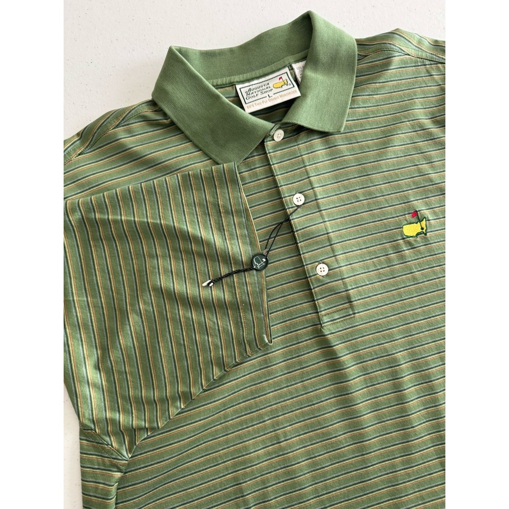 Augusta National Golf Shop Masters Men's Large Green Polo Shirt Pima Cotton